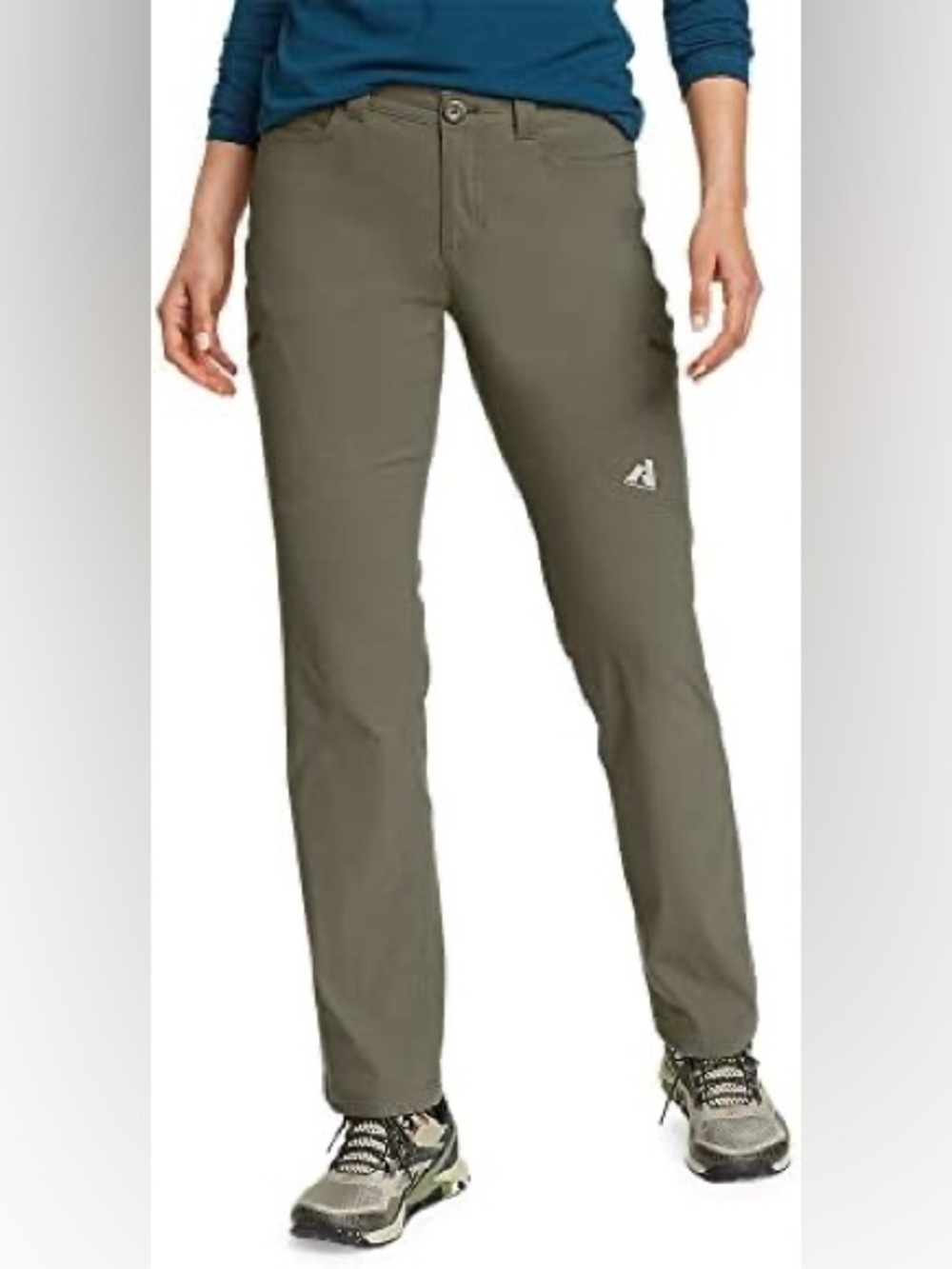 Eddie Bauer guide pants Slate green straight leg mid rise NEW NWT